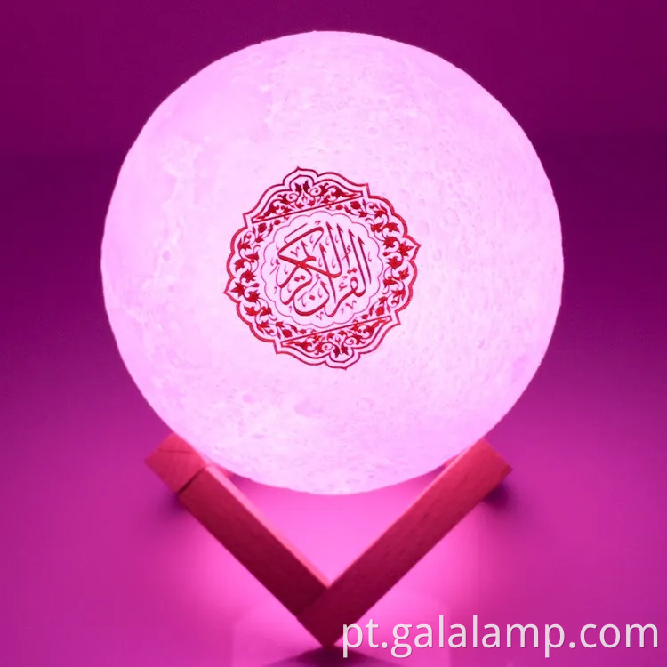 Fábrica profissional mais cores 3d Night Moon Light Alcorão Islã Muslim Allah Eid Ramadã Palestrante com carga USB